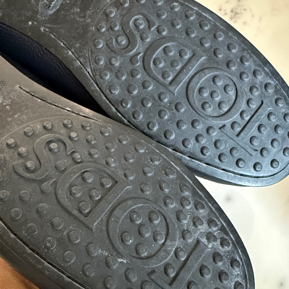 Tod’s Blue Pebbled Leather Penny Loafers Size 38 Classic Slip On Flats Luxury - Picture 6 of 15